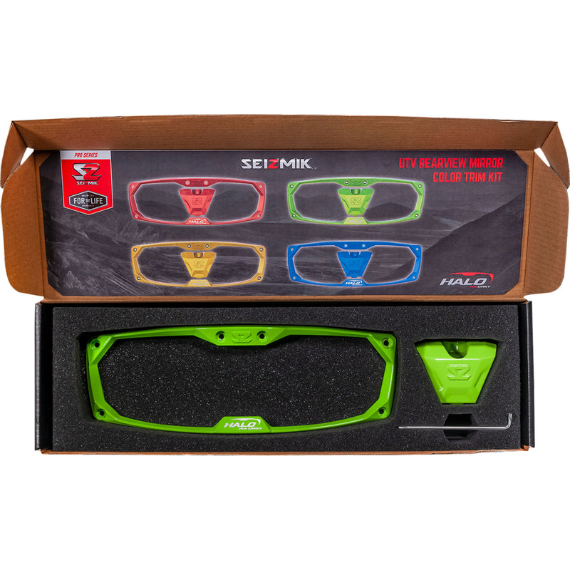 SEIZMIK 0641-0271 56-18101 Halo-RA Series Cast Aluminum Rearview Trim Kit Trim Kit - Halo-RA Series/Rear View/Mirror - Green