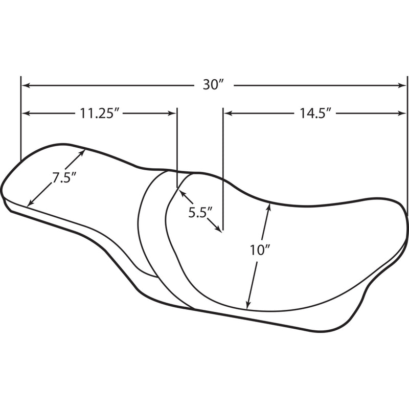 Drag Specialties Predator Seat - 0801-0614 For Harley Road King 1994-1996
