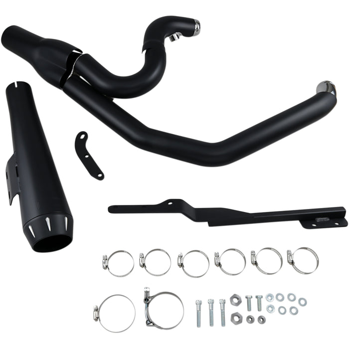 BASSANI XHAUST 1800-1776 13322R Road Rage 2:1 Exhaust System - Black - Megaphone - Short - '91-'05 FXD