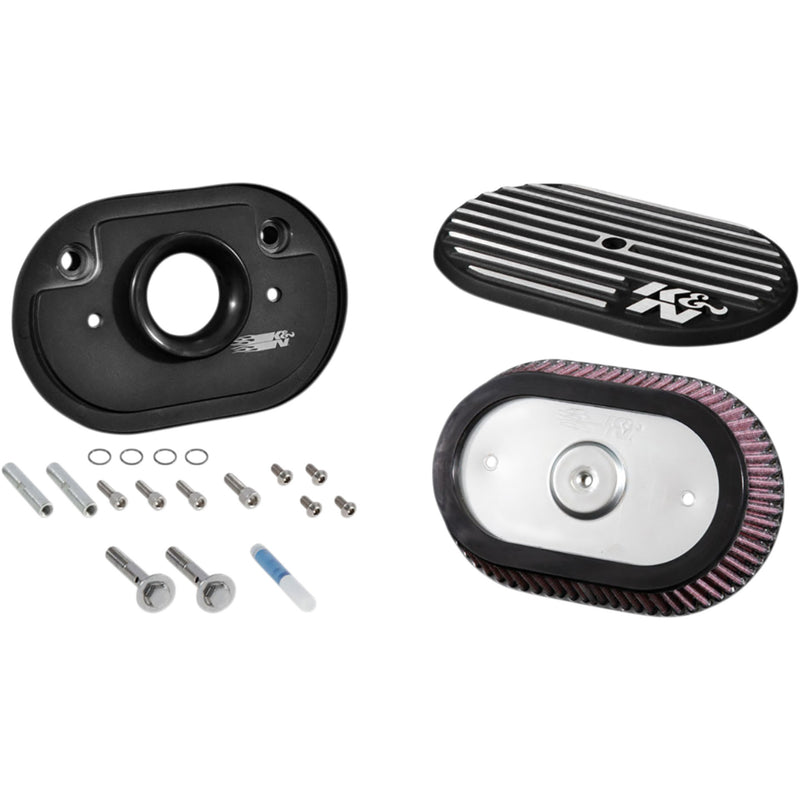 K & N Street Metal Side Draft Intake System - RK-3956 For Harley Motorcycles 2017-2023