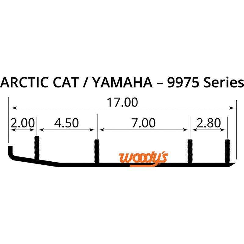 Woody's Trail Blazer lV Wear Bar - TAT4-9975 For Arctic Cat Snowmobiles 2003-2023 | Yamaha Snowmobiles 2020-2023