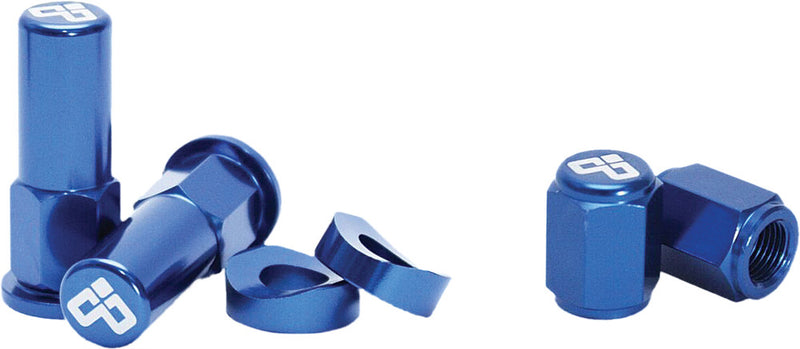 Dubya 868-051D 68-051D RIM LOCK NUT & VALVE CAP KIT BLUE