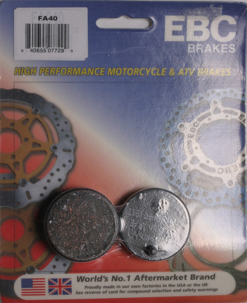 EBC Brake Pads - FA40 For Honda CB125S / Odyssey 1976-1984 | Polaris Cyclone 250X 1987