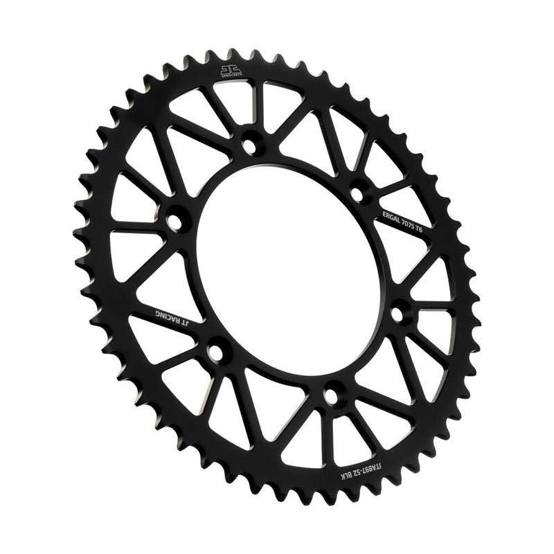 JT Sprockets Rear Racelite Sprocket Alum 52T-520 Black HUS - JTA897.52BLK KTM Dirt Bikes 1991-2017