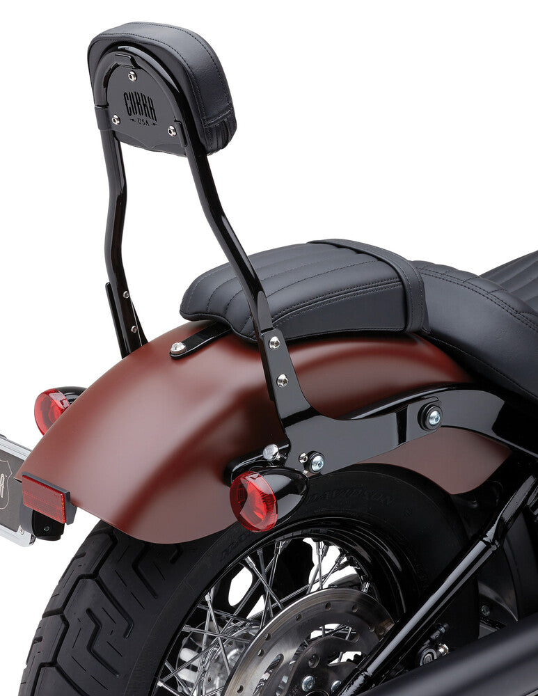Cobra Detachable Backrest Round Black Flde Flsl Fxbb - 602-2006B For Harley Softail 2018-2022