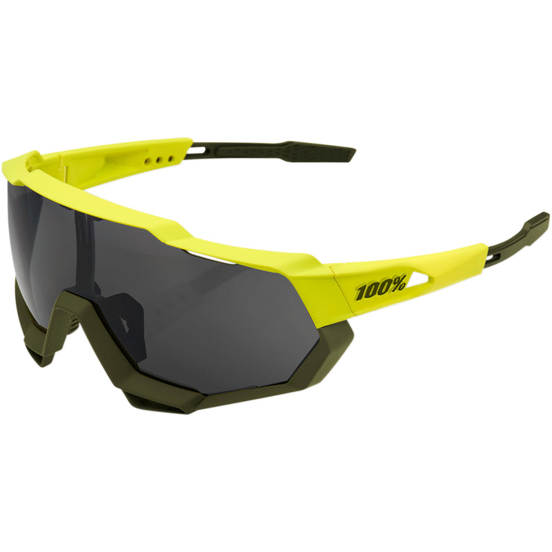 100% 2610-1132 61023-004-61 Speedtrap Performance Sunglasses Speedtrap Sunglasses - Yellow - Black Mirror Lens