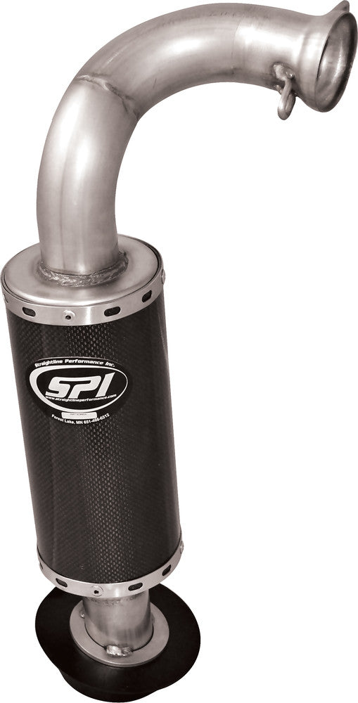 Straightline Performance Lightweight Silencer Carbon Fiber - 132-127 Polaris Snowmobiles 2015-2018