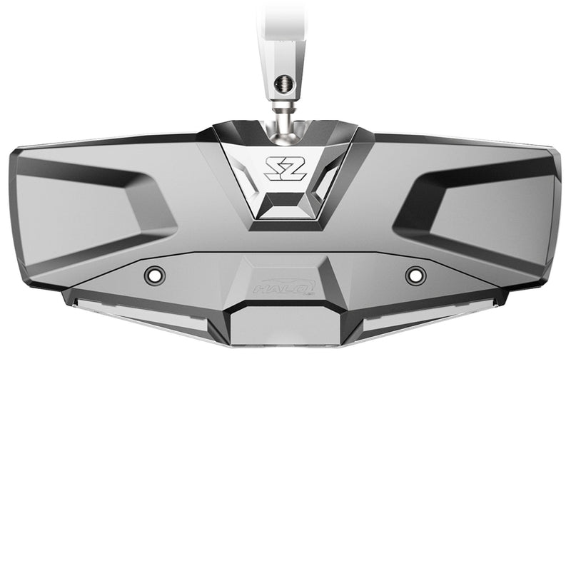 SEIZMIK 0640-1407 56-18019 Halo-RA LED Rearview Mirror with Map and RGB Lighting Mirror - Halo R - Rear View w/LED Cabin Light - Rectangle - Silver w/Silver Bezel - 1.75" ROPS
