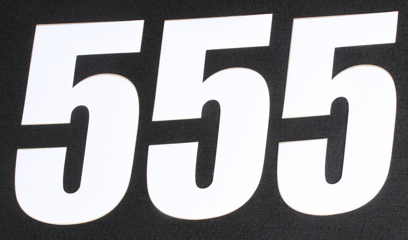 D'cor Visuals D-Cor Number 5 White 6" 3/PK - 45-16-5
