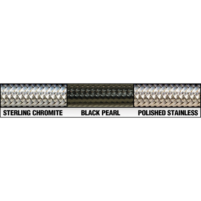 MAGNUM SHIELDING 1741-5437 AS3550 Braided Universal ABS Brake Line - 50" - Sterling Chromite II