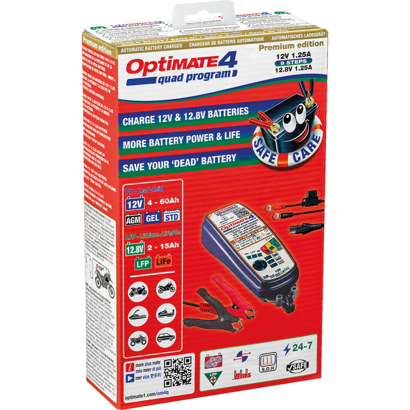 TECMATE 3807-0676 TM631PR OptiMate 4 Quad Program PREMIUM Edition