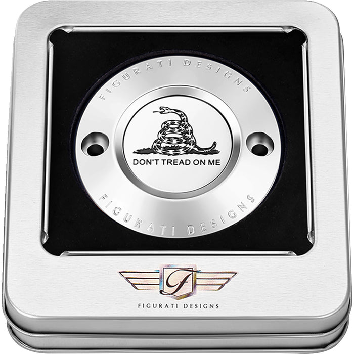 FIGURATI DESIGNS 0940-2070 FD40-TC-2H-SS Timing Cover 2 hole - don't tread on me - stainless steel