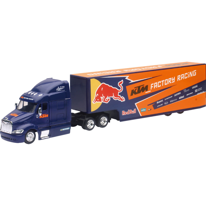 NEW RAY TOYS 7001-0063 15973 Race Team Truck peterbilt red bull ktm  - 1:43 scale - blue/orange