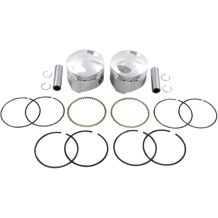 WISECO K1614 K1614 High-Performance Piston Kit Piston Kit - +0.010" - 80" Big Twin 1340 cc