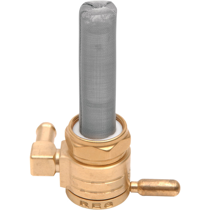 GOLAN PRODUCTS 0705-0061 76-312B-BS "Click-Slick" Fuel Petcock — 22 mm "Click-Slick" Fuel Petcock - Backward - Raw Brass - 22mm