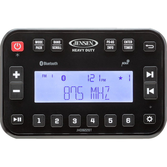 JENSEN 4401-0279 JHD922BT Heavy Duty Bluetooth Stereo Bluetooth Stereo