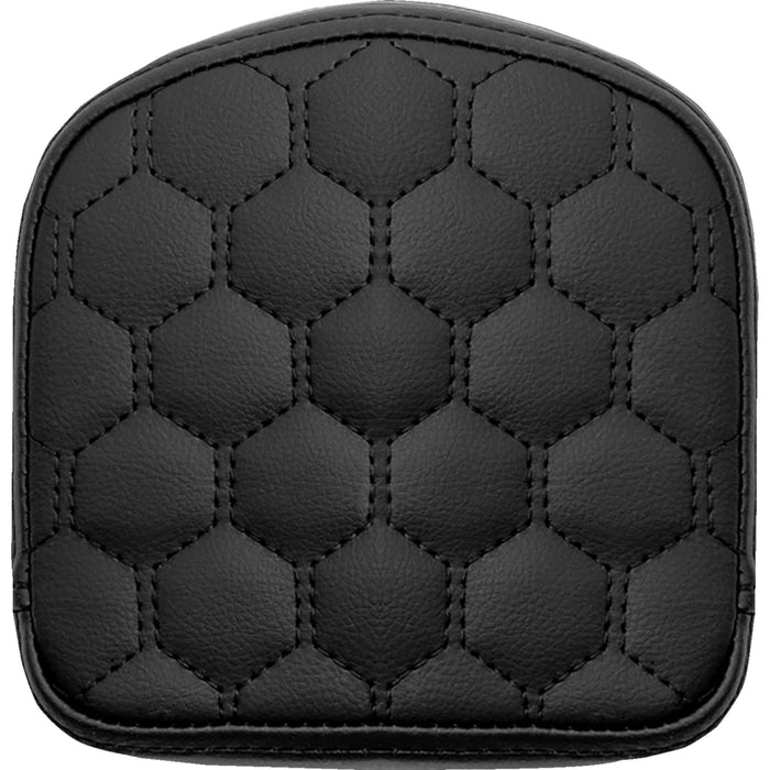 SADDLEMEN 0822-0582 040849 RoadSofa™ Sissy Bar Pad - Honeycomb - Black Stitching