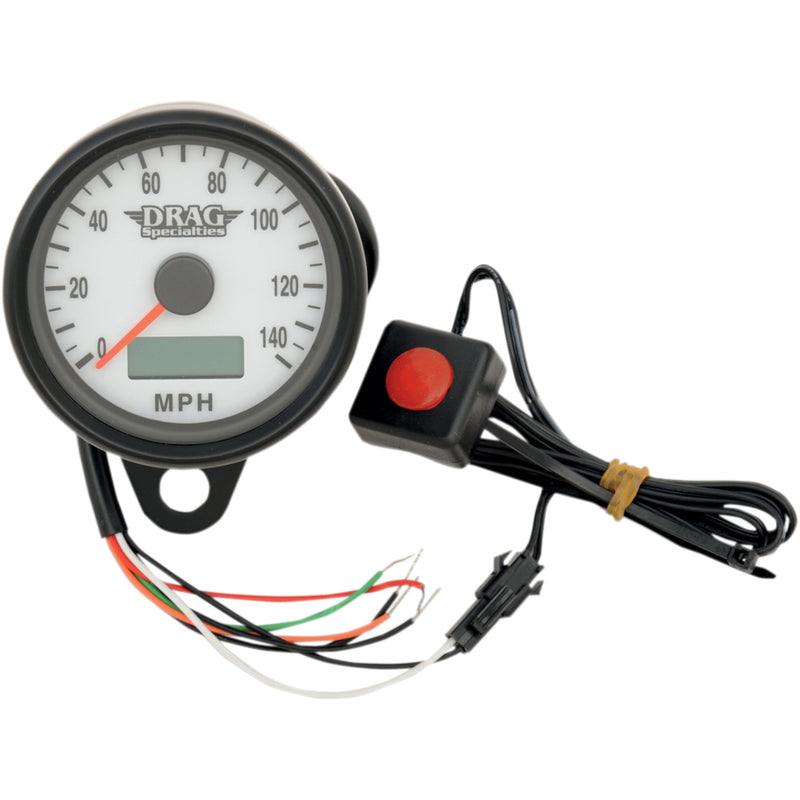 Drag Specialties Programmable Mini Electronic Speedometer Gauge For Harley Motorcycles 1986-2003