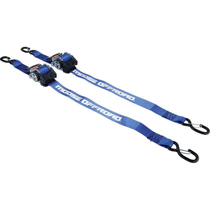 MOOSE OFFROAD 3920-0539 3920-0539 Retractable Ratcheting Tiedown 2"x10' - blue