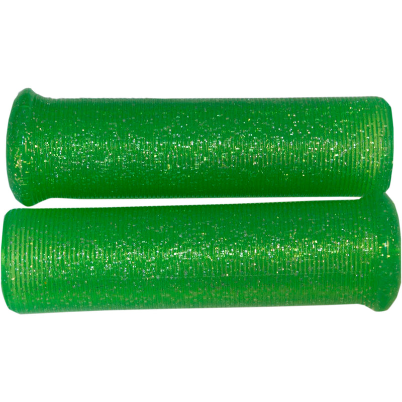 EMGO 0630-1763 42-21126 Star Fire Flake Grips Grips - Retro - Metal - 7/8" - Green