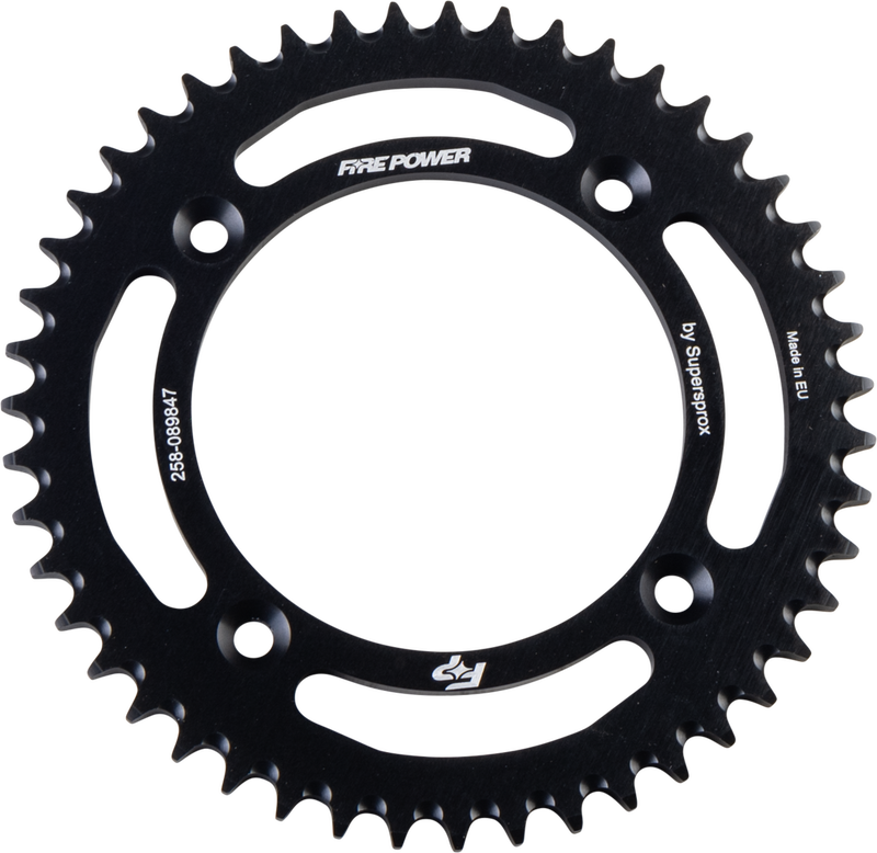 Fire Power 258-089847 FPA-898-47-BLK REAR SPROCKET ALUMINUM 47T BLK