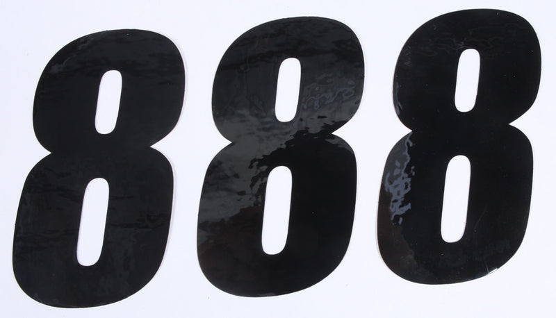 D'cor Visuals D-Cor Number 8 Black 6" 3/PK - 45-26-8