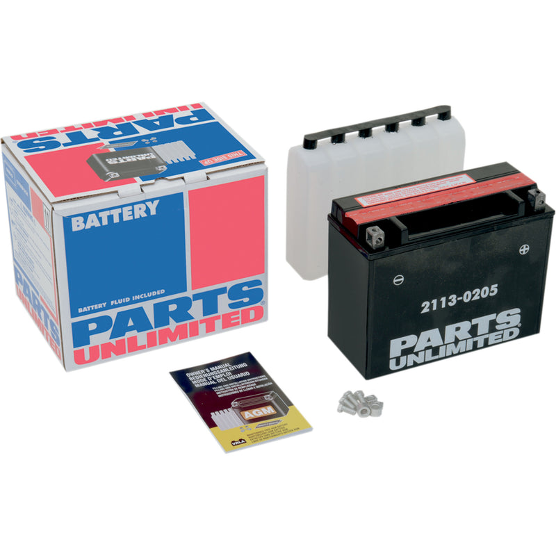 Parts Unlimited Battery - 2113-0205 For Harley Touring 1980-1996 | Can-Am Spyder 2008-2019 | Yamaha Motorcycles 1978-1999