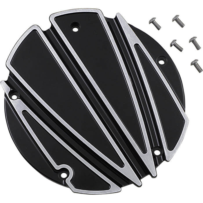 COVINGTONS 1107-0683 C1875-B Derby Cover - Ripper - 5 Hole - Black - Touring/Trike