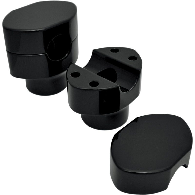 LA Choppers Springer Handlebar Riser Kit Hefty Black - LA-7410-00B For Harley Softail 1996-2011