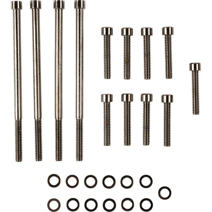 DRAG SPECIALTIES 2401-0571 Primary Cover Bolt Kit Bolt Kit - Primary Cover - Smooth - Black/Chrome - '07-'16 Touring