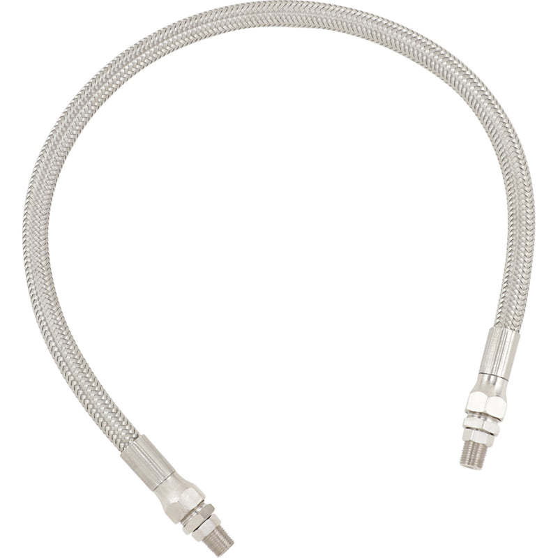 DRAG SPECIALTIES 0711-0054 Universal Stainless Steel Braided Oil Line Universal Oil Line - Stainless Steel - 20"
