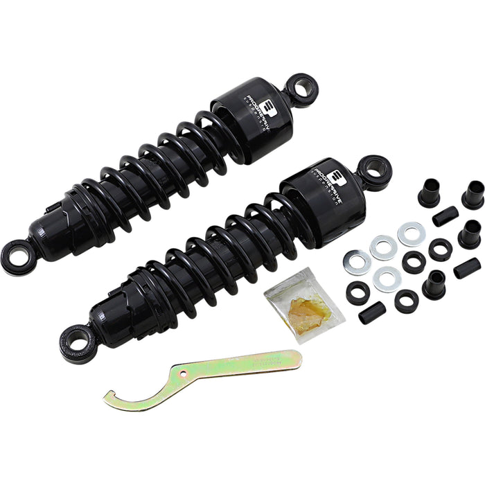 PROGRESSIVE SUSPENSION 1310-0475 412-4079B 412 Series Shocks — Black - 12" - Standard - Black - FLH/T
