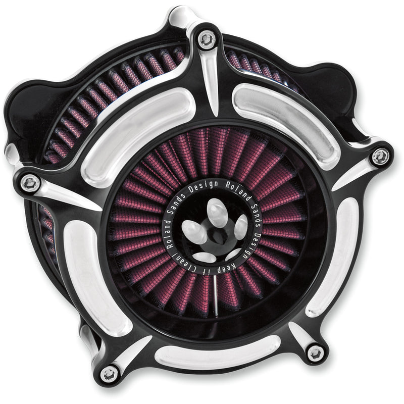 Rsd Turbine Air Cleaner - 0206-2037-BM For Harley Motorcycles 1993-2017