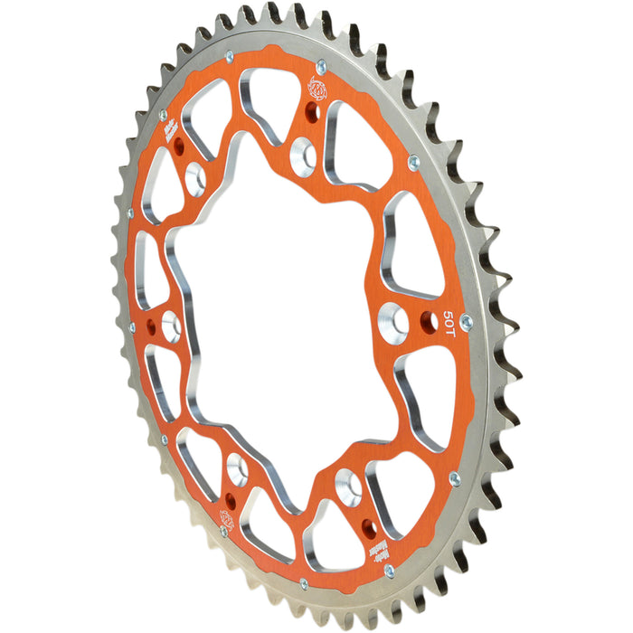 MOTO-MASTER 1211-2250 620073550 Fusion Series Dual Ring Rear Sprocket 50 tooth - orange
