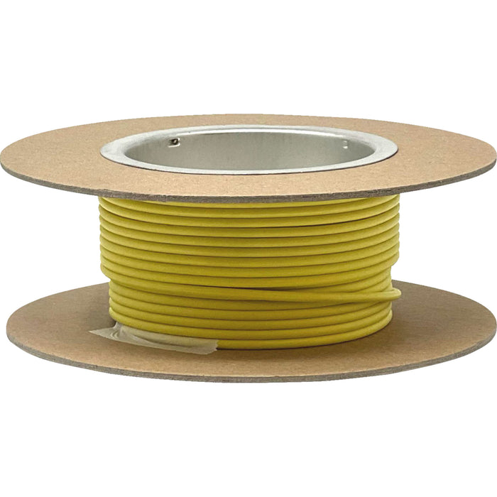 NAMZ 2120-1297 NGWR-414 Bare-Copper GXL Hook-Up Wire 25' GXL Wire Spool - 14 Gauge - Yellow