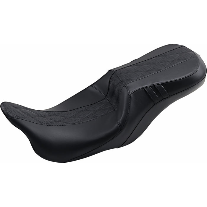 LE PERA 0801-1238 LK-997GT2 Outcast 2-Up Seat - Black Double Diamond - FLH