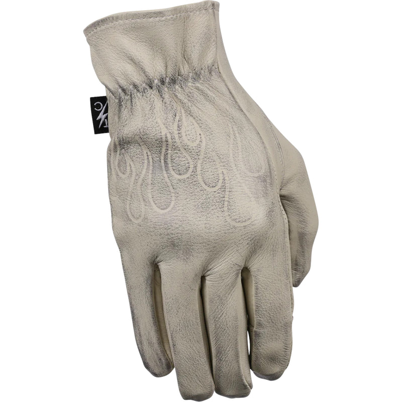 THRASHIN SUPPLY CO. Roper Leather Gloves Bone - White
