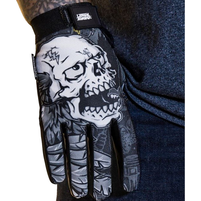 LETHAL THREAT 3301-4691 GL15021XXL Good N Evil Skulls Gloves black - 2xl