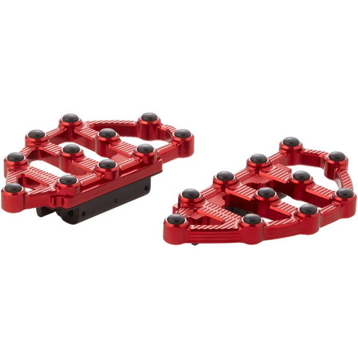 ARLEN NESS 1621-0949 06-898 MX Billet Floorboards - MX Passenger Floorboards - Red