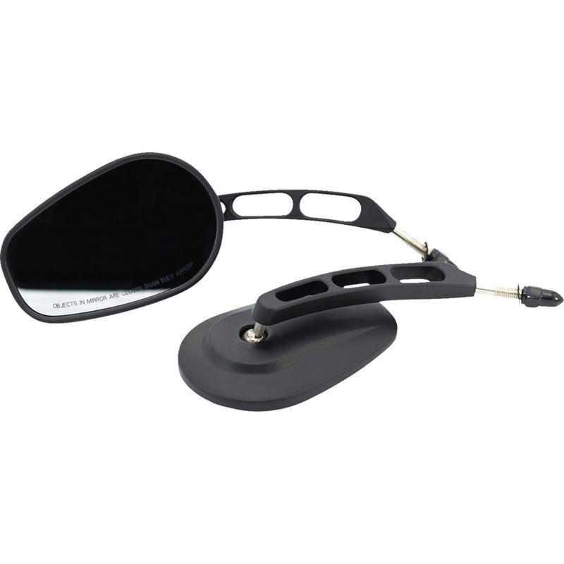 RIVCO PRODUCTS 0640-1677 MV307 Thru-Mount Mirror Mirror - Thru-Mount - Side View - Oval - Black