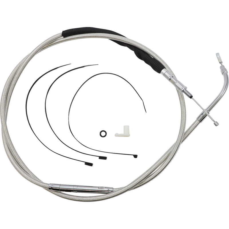 Magnum Shielding High-Efficiency Polished Stainless Clutch Cable 73-3/4" - 52368HE For Harley Touring 2021-2024