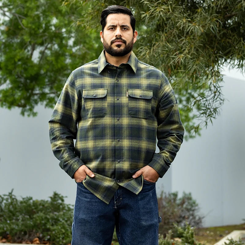 BILTWELL HI Test Flannel Shirt Moss