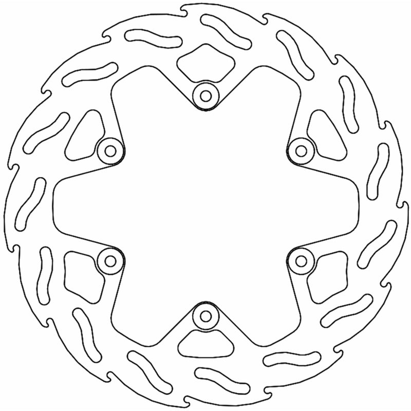 Moto-Master Flame Brake Rotor - 110227-PU Yamaha Dirt Bikes 2002-2018