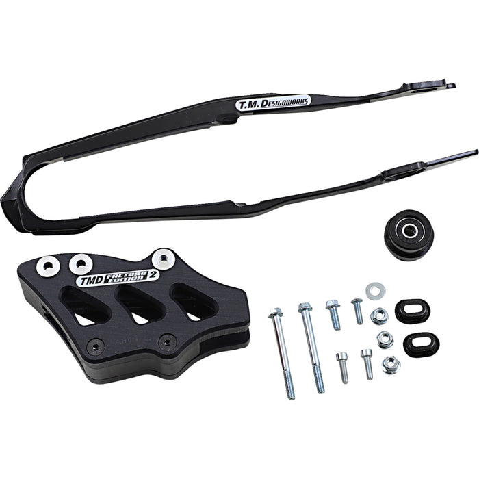 T.M. DESIGNWORKS 1231-1328 DCK-OR8-BK Chain Guide and Slider Kit Chain Guide/Slider - Honda - Black