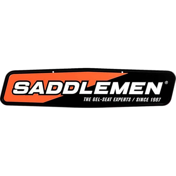 SADDLEMEN 9905-0256 15798 Branded Metal Sign Metal Sign - 24" x 5-1/2" - Black/Orange