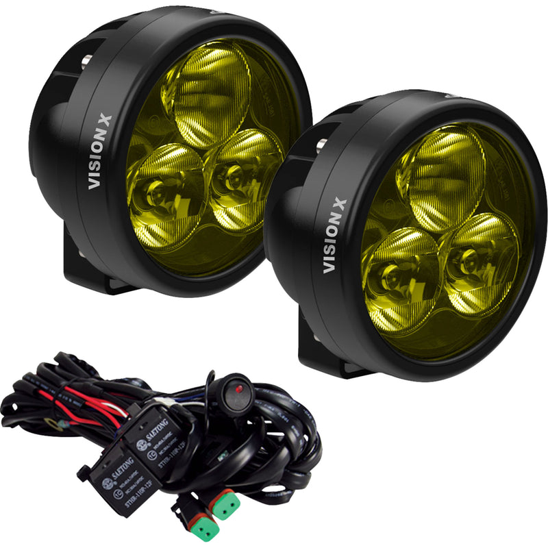 VISION X 2001-2916 9957760 Cannon Race Series 3 LED Light Light Cannon - Spot Beam - Selective Yellow Lens