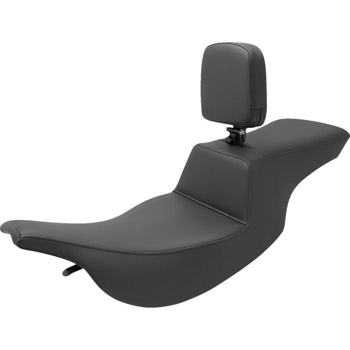 SADDLEMEN 0801-1469 897-07-194BR Tour Step-Up Seat - Rider Backrest - Plain - FL '97-'07