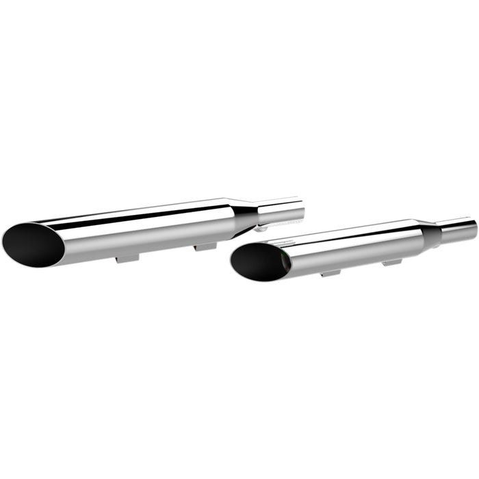 KHROME WERKS 1801-0658 202390 3" HP-Plus® Slip-On Mufflers - Slash-Cut - Chrome - XL