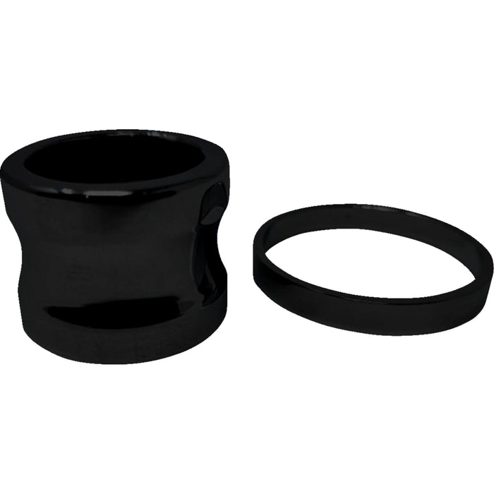 COVINGTONS 0222-0628 C0008-B Front Axle Spacer - Axle Spacers - Smooth - Black - with ABS - Pair