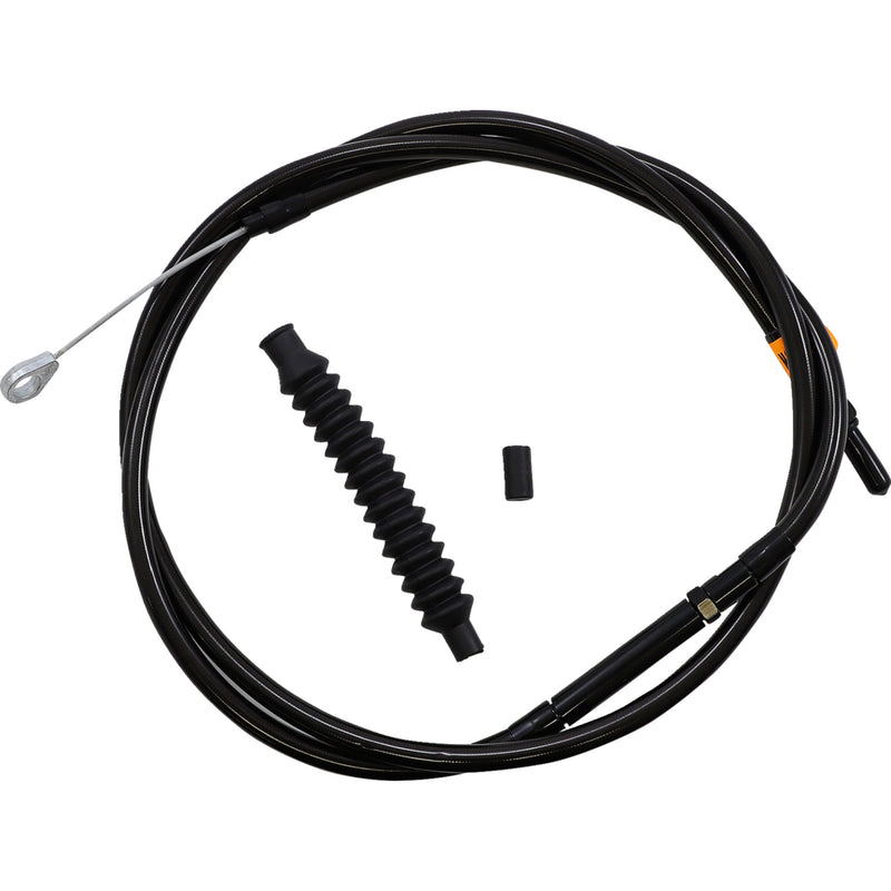 LA Choppers Midnight Braided Clutch Cable 15"-17" Ape Hanger Handlebars - LA-8010C16M For Harley Touring 2008-2016